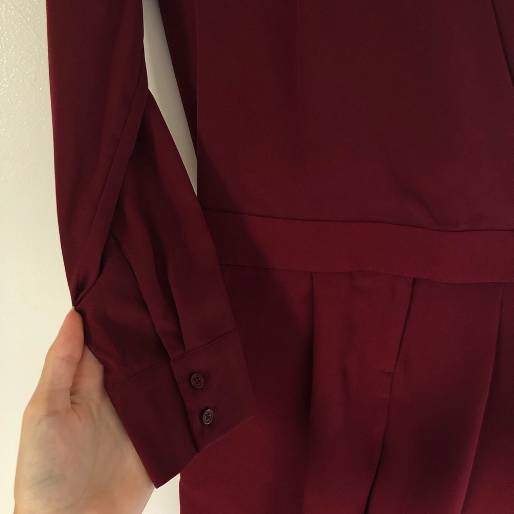 NWT 1. State Red Wine Romper w/ long sleeves Sz 0 - Picture 4 of 8
